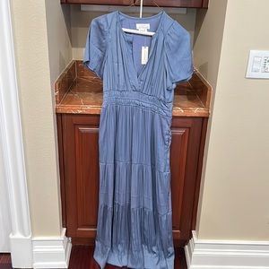 Anthropologie Maxi Dress in Slate Blue